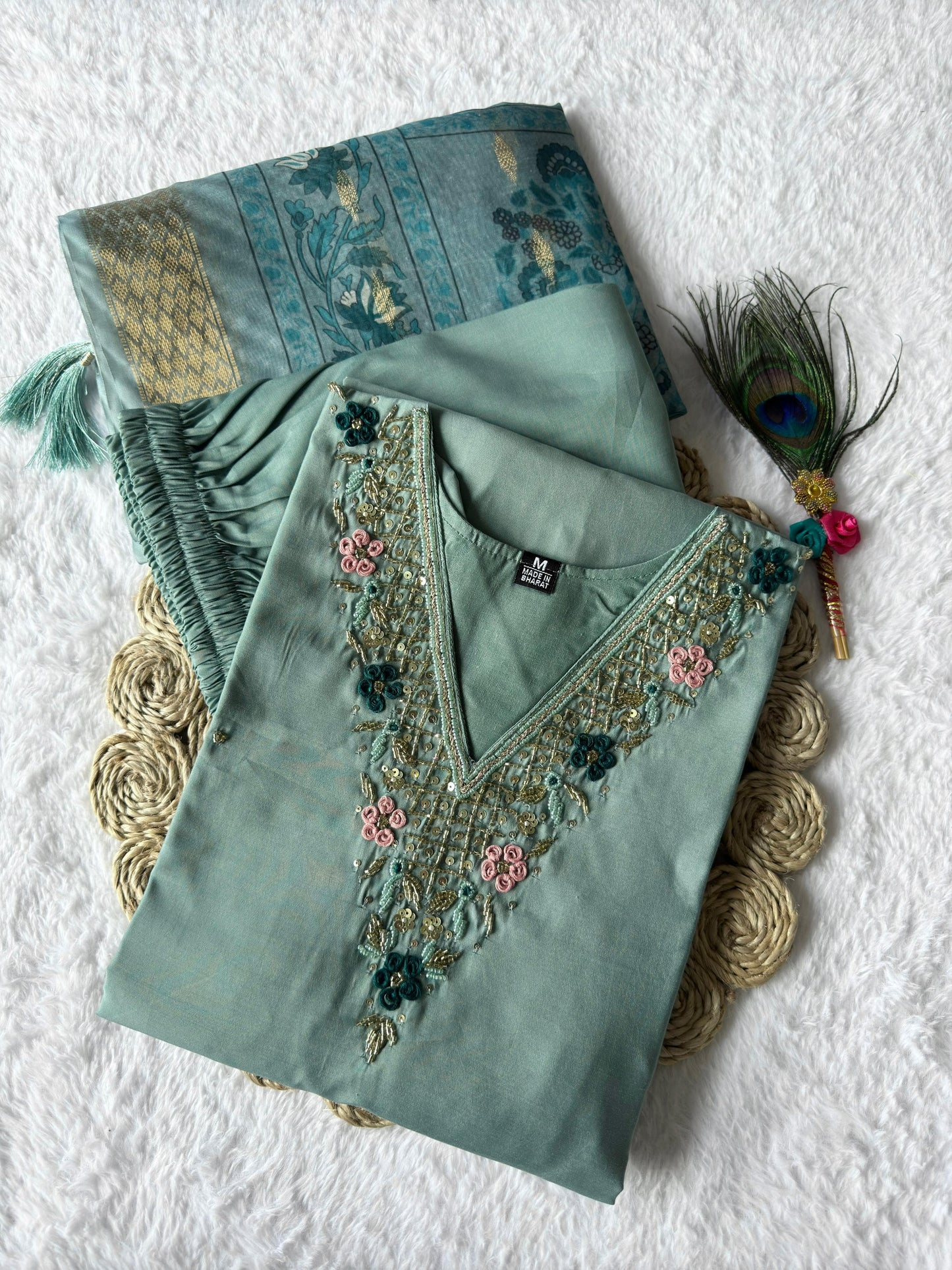 artasya eva cgreen kurti pair