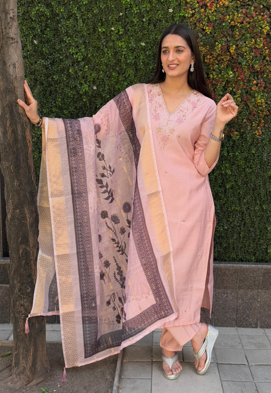 Artasya peach kurti pair