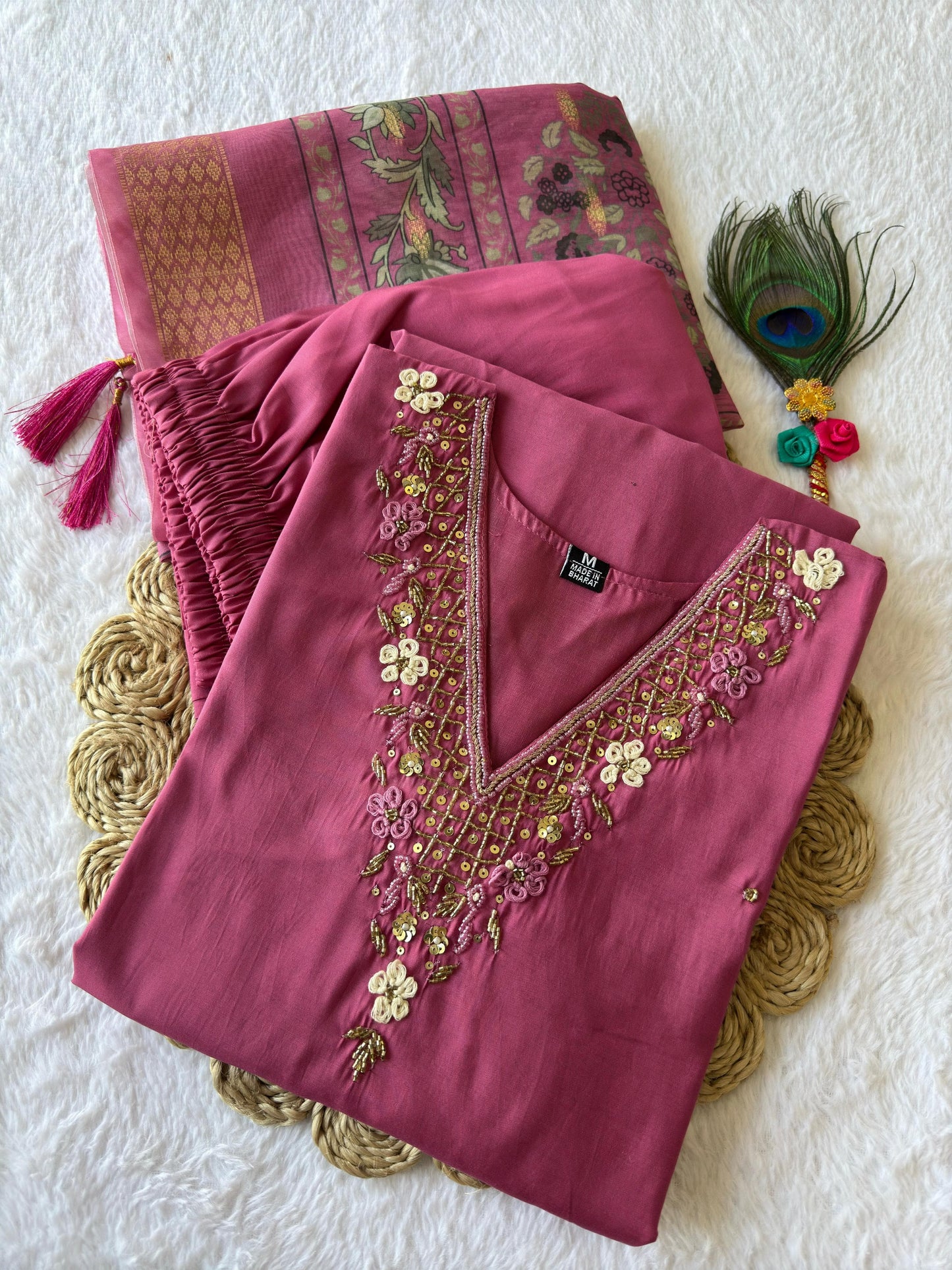 Artasya eva lightpink kurti pair