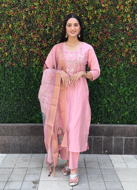 Artasya tasva light pink kurti pair