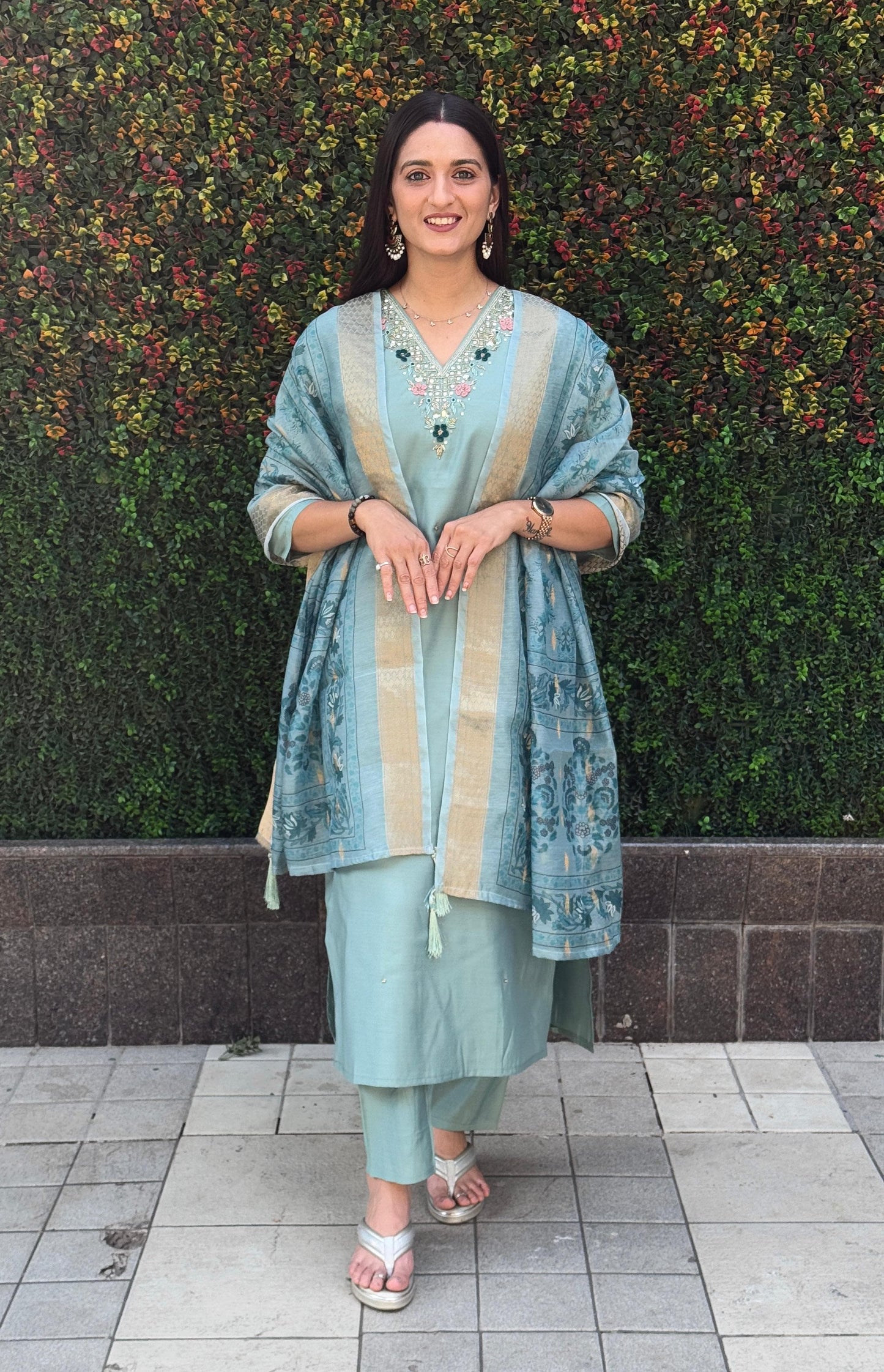 artasya eva cgreen kurti pair