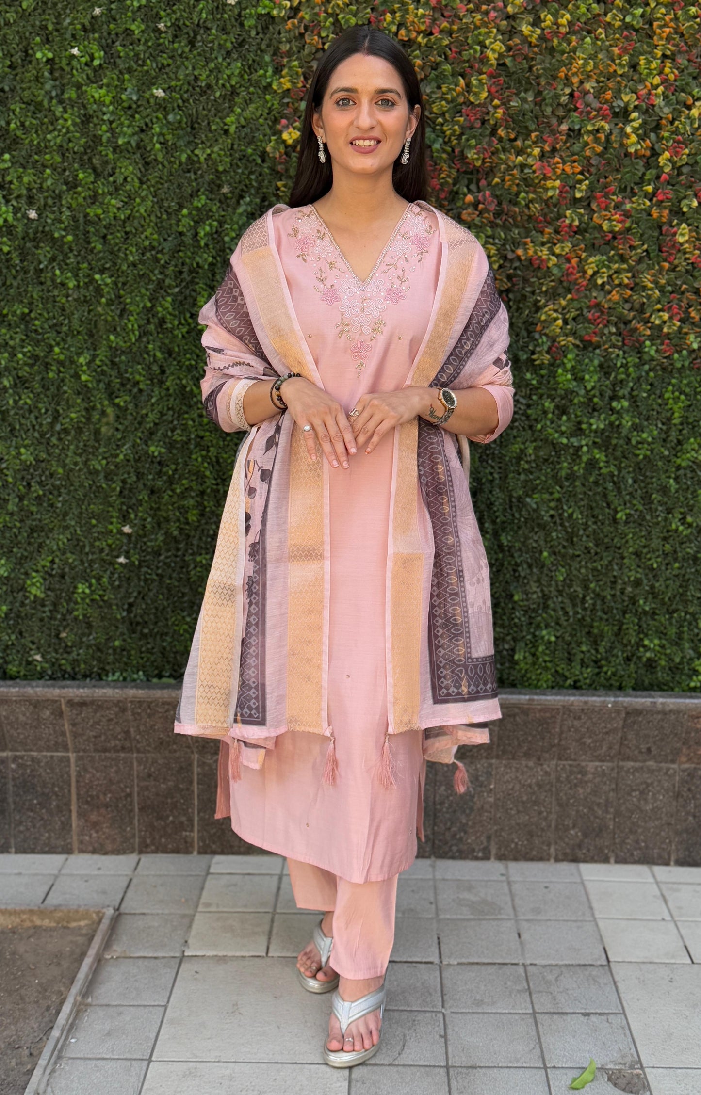 Artasya peach kurti pair