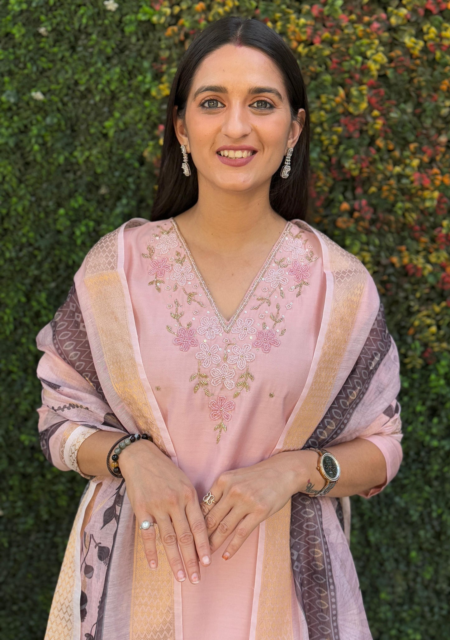 Artasya peach kurti pair