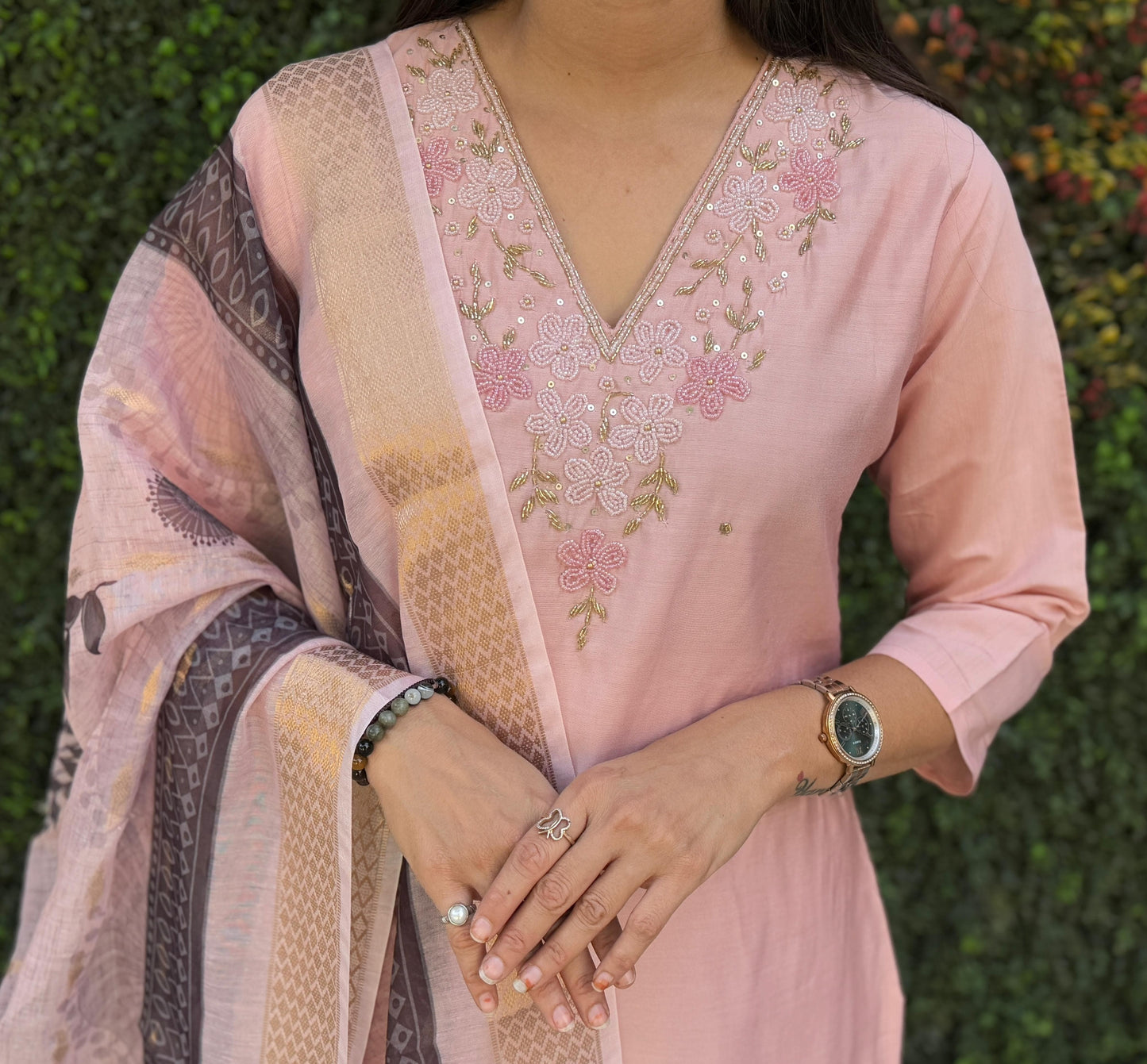 Artasya peach kurti pair