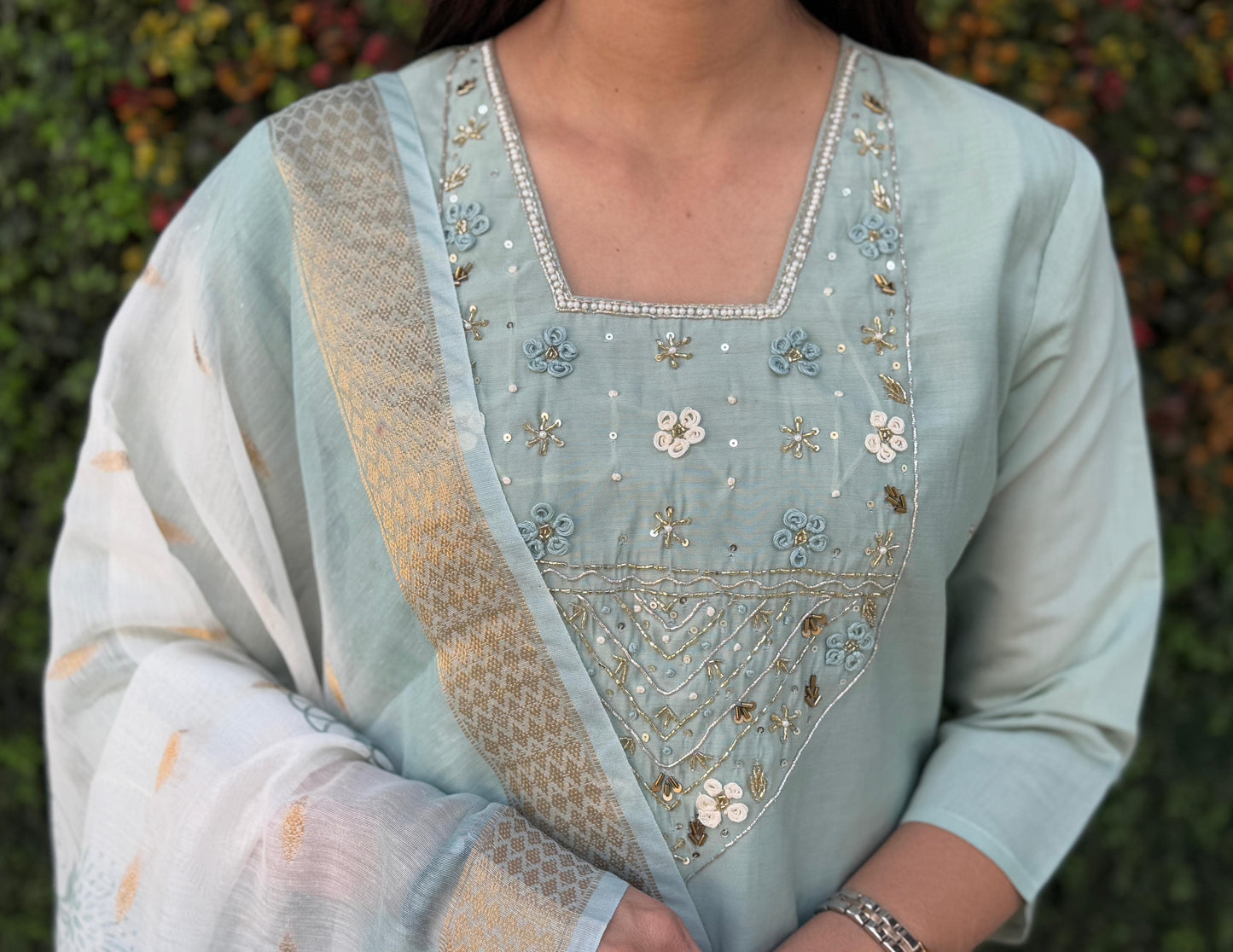 Artasya tasva sea green kurti pair