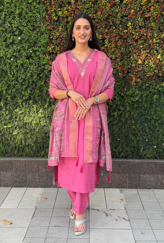 Artasya eva lightpink kurti pair