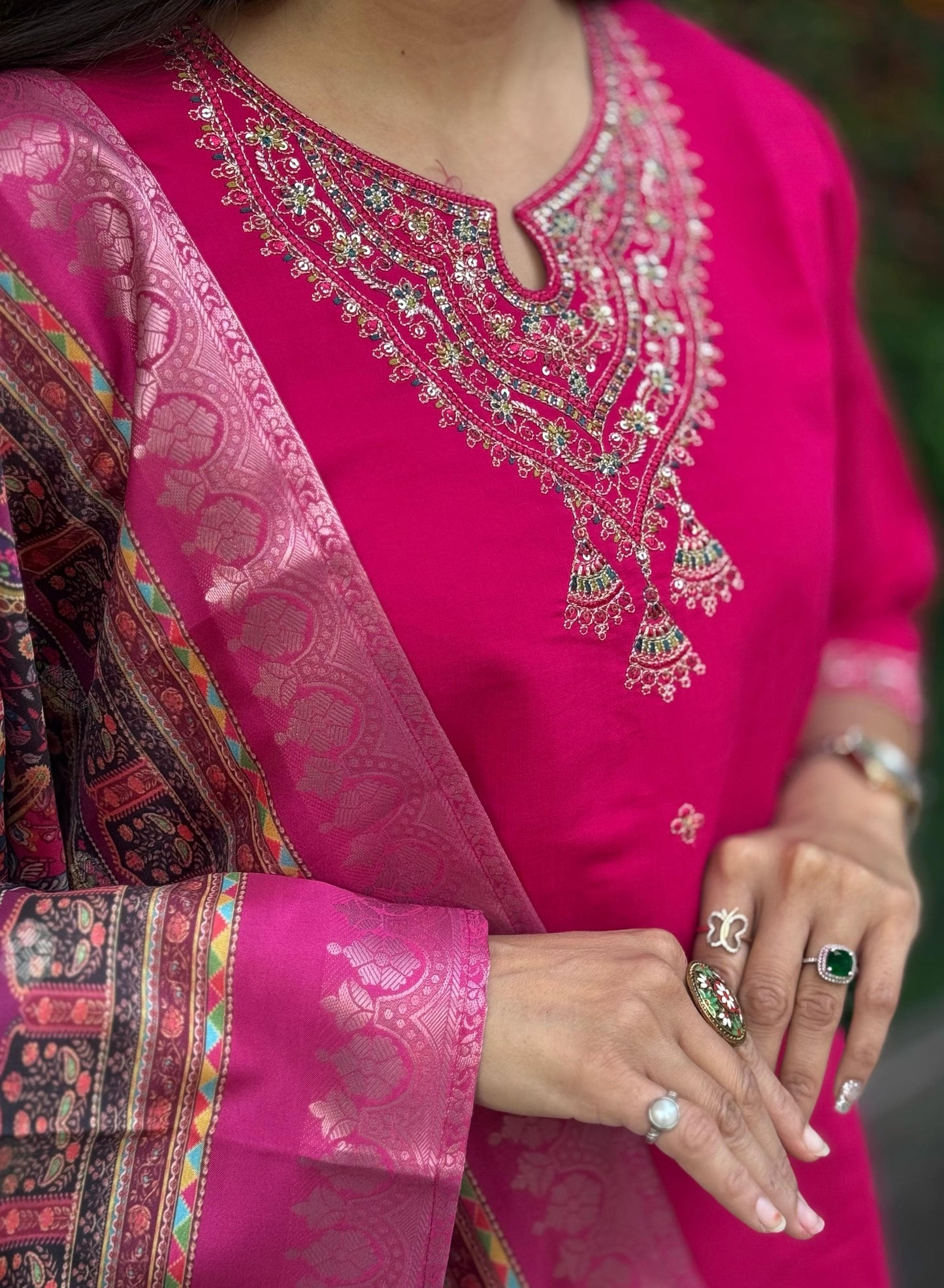 Artasya raagi darkpink kurti pair