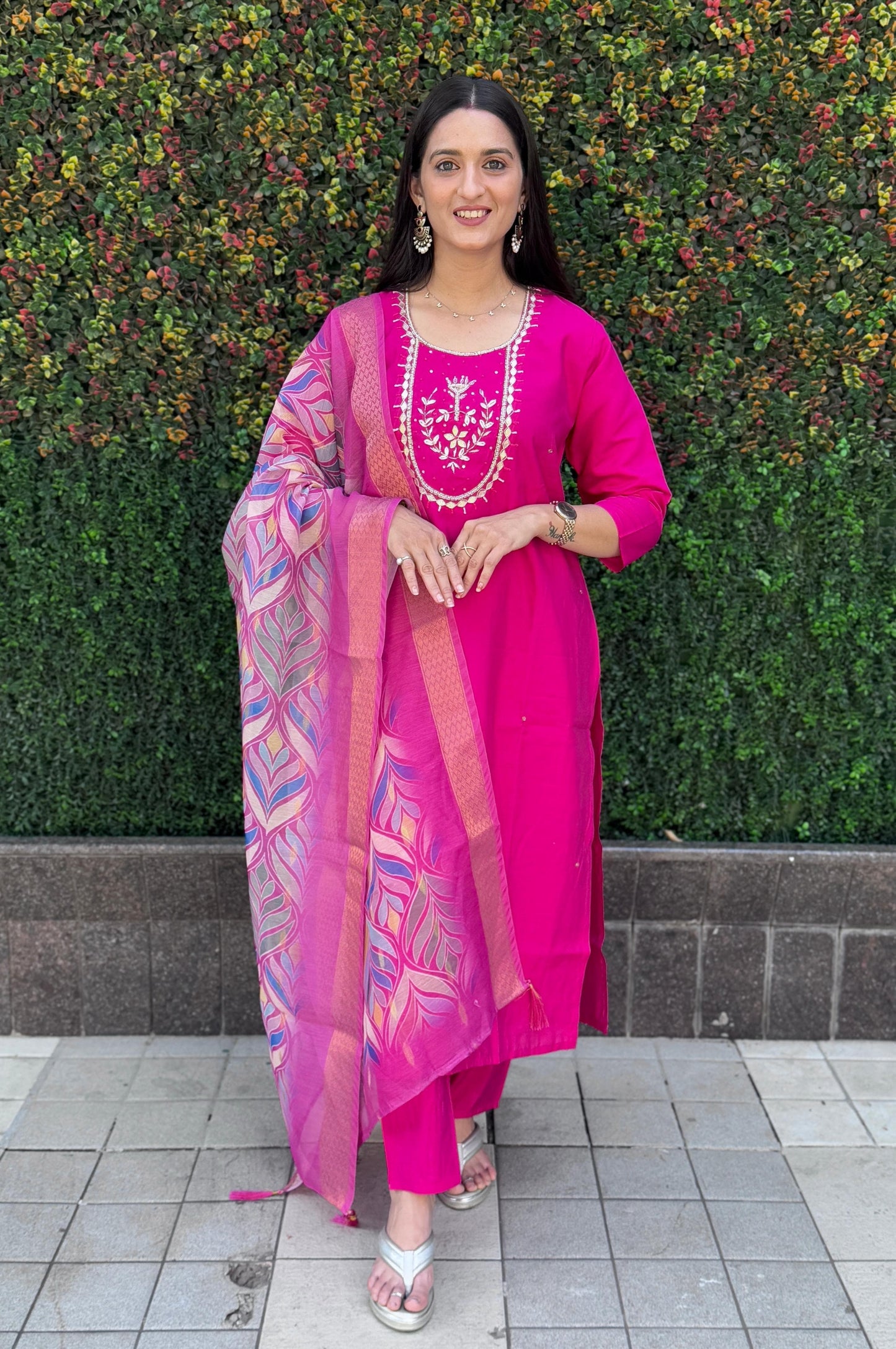 artasya darkpink kurti pair
