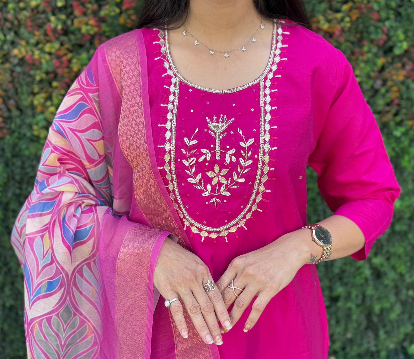artasya darkpink kurti pair