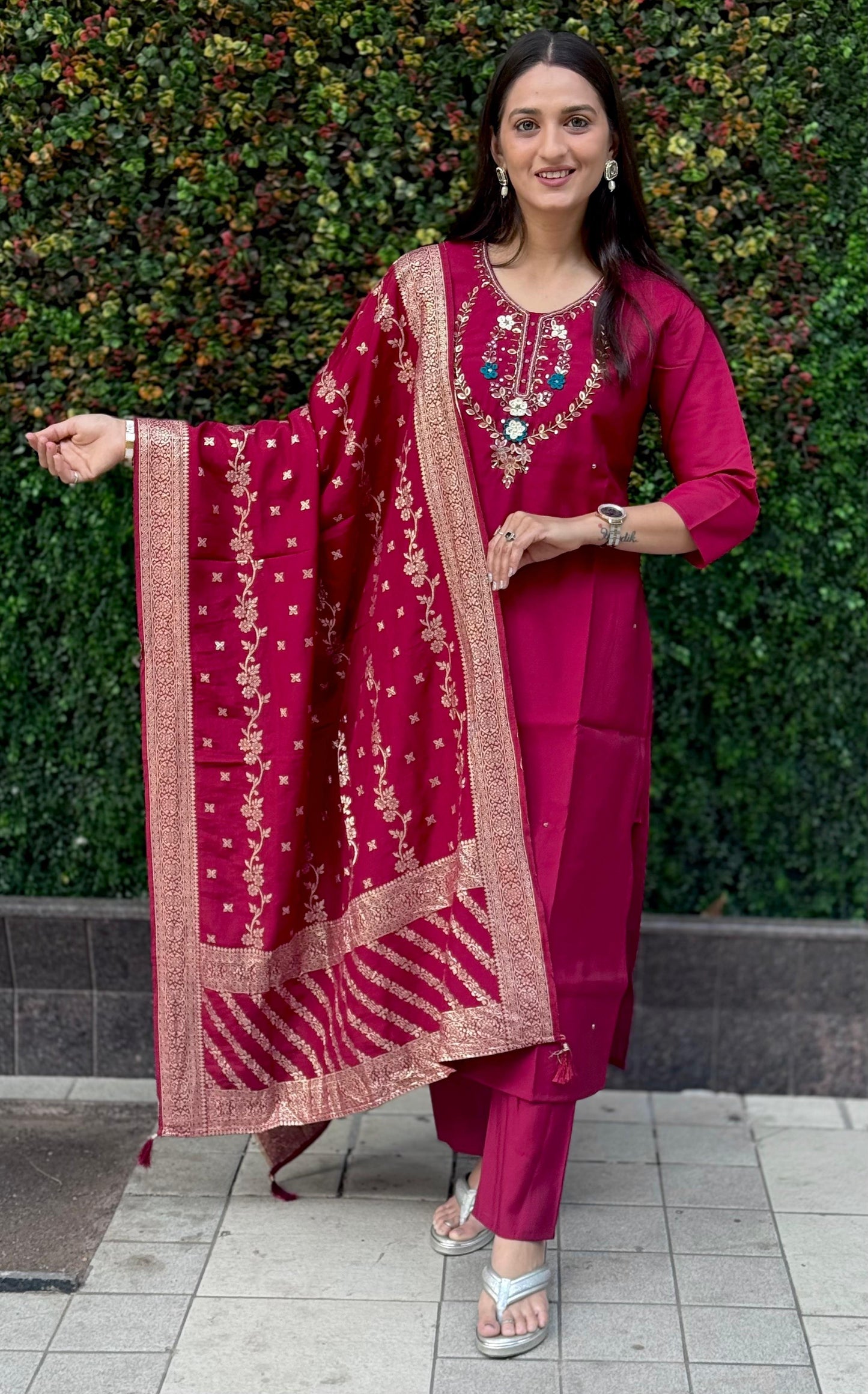 Artasya raasi cherry kurti pair